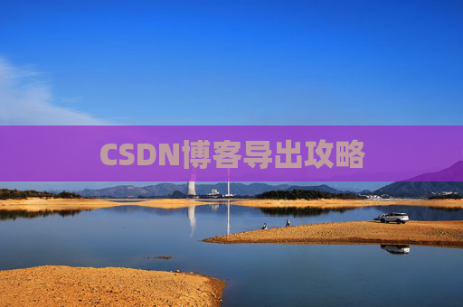 CSDN博客导出攻略